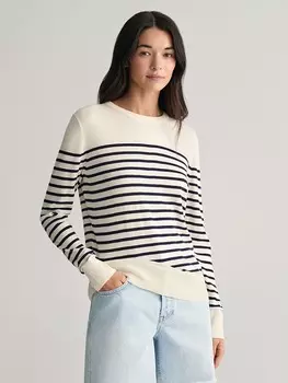 Пуловер Gant, цвет creme/schwarz