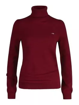 Пуловер Gant Wollrollkragenpullover, бордо