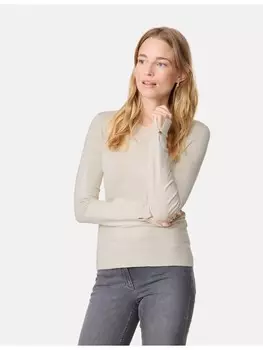 Пуловер Gerry Weber Langarm Rundhals, цвет cream melange