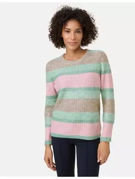 Пуловер Gerry Weber Langarm Rundhals, цвет mint/multicolour stripes