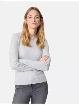 Пуловер Gerry Weber Langarm Rundhals, цвет silver grey melange