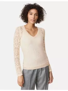 Пуловер Gerry Weber Langarm Rundhals, кремовый