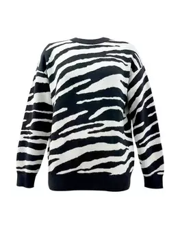 Пуловер GINI LONDON Stricktop Gini Zebra, черный