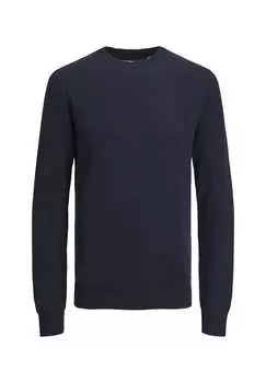 Пуловер глобус вязаный свитер r-neck Jack & Jones, синий