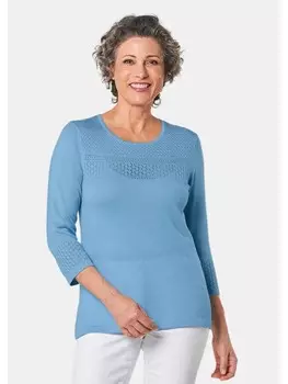 Пуловер GOLDNER Ajour, цвет himmelblau