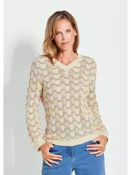 Пуловер GOLDNER, цвет cremewei/gemustert