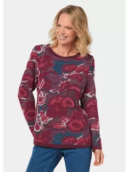 Пуловер GOLDNER, цвет teerose/gemustert