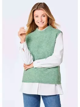 Пуловер GOLDNER Pullunder, светло-зеленый