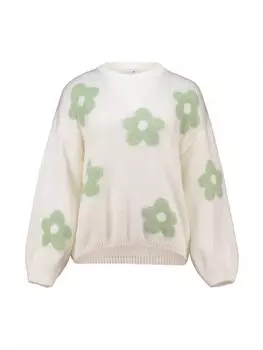 Пуловер Hailys Pullover 'Fl44ower' Wei