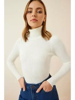 Пуловер Happiness Istanbul Rollkragenpullover, белый