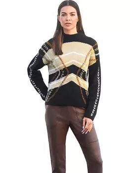 Пуловер Heine Pullover, цвет Schwarz/Beige