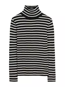 Пуловер Herrlicher Rollkragen, цвет schwarz/creme