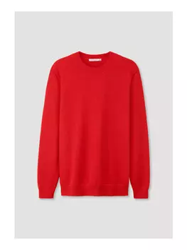 Пуловер Hessnatur Basic aus reiner Bio Baumwolle, красный