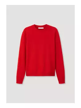 Пуловер Hessnatur Regular aus Bio Merinowolle, красный