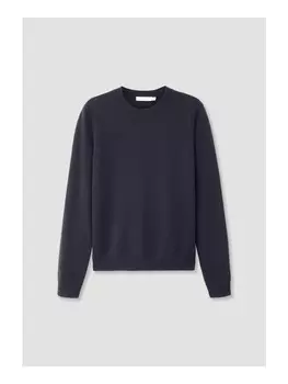 Пуловер Hessnatur Regular aus Bio Merinowolle, синий