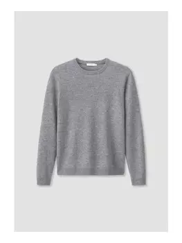 Пуловер Hessnatur Regular aus reinem Kaschmir, светло-серый