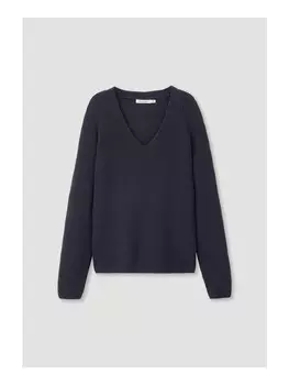 Пуловер Hessnatur Regular aus reiner Bio Baumwolle, синий