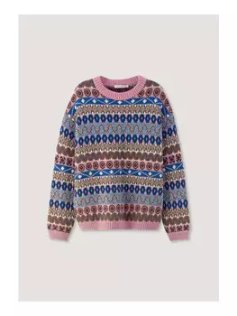 Пуловер Hessnatur Relaxed aus Bio Baumwolle, цвет wildrose