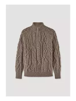 Пуловер Hessnatur Rhn Troyer Zopf Regular aus reiner Rhnschafwolle, цвет naturbeige