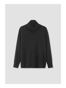Пуловер Hessnatur Rollkragen, черный