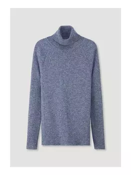 Пуловер Hessnatur Rollkragen, цвет mittelblau