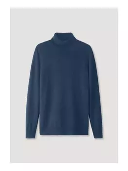 Пуловер Hessnatur Rollkragen, цвет nachtblau