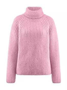 Пуловер Hessnatur Rollkragen Relaxed aus Alpaka, розовый