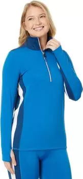 Пуловер Hot Chillys Micro Elite Chamois Color-Block Zip-T, цвет Thriller/Granite/White