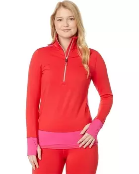 Пуловер Hot Chillys Micro Elite Chamois Color-Block Zip-T, цвет Modern/Granite