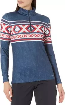 Пуловер Hot Chillys Premium Zip-T, цвет Serape Blue