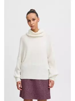 Пуловер ICHI Rollkragen, белый