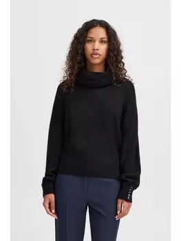 Пуловер ICHI Rollkragen, черный