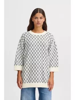 Пуловер ICHI Strick, белый