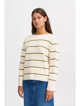 Пуловер ICHI Strick, бежевый