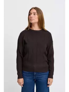 Пуловер ICHI Strick, черный