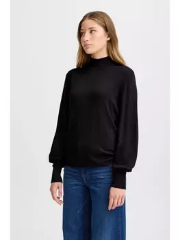 Пуловер ICHI Strick, черный