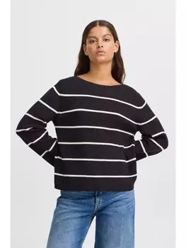 Пуловер ICHI Strick, черный