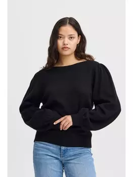 Пуловер ICHI Strick, черный