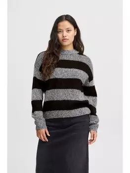 Пуловер ICHI Strick, черный