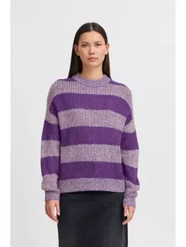 Пуловер ICHI Strick, фиолетовый