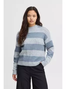 Пуловер ICHI Strick, синий