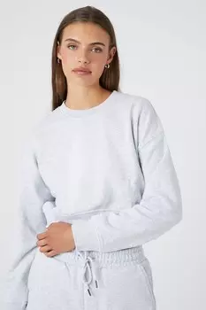 Пуловер из френч-терри с круглым вырезом Forever 21, серый