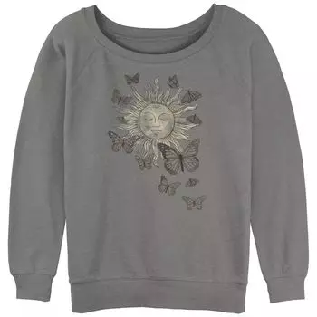 Пуловер из махровой ткани с напуском для юниоров Meditation Sun And Butterfies