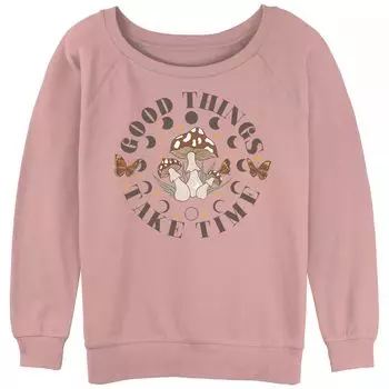 Пуловер из махровой ткани с напуском и рисунком для юниоров Good Things Mushrooms And Moons