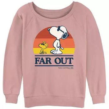 Пуловер из махровой ткани с напуском и рисунком Peanuts Snoopy Far Out для юниоров Licensed Character