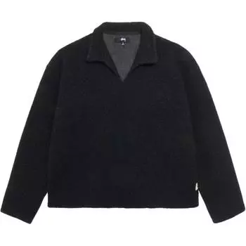 Пуловер из шерстяной смеси шерпа Stussy, черный