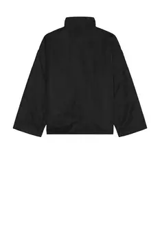 Пуловер из текстурированного нейлона с застежкой-молнией на половину длины Fear Of God Essentials, черный