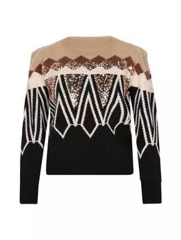 Пуловер IZIA Pullover, цвет Beige Mehrfarbig