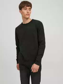 Пуловер Jack & Jones Dnner Langarm Strick Basic JJEBASIC, темно зеленый