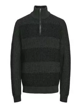 Пуловер Jack & Jones Pullover 'Hugo Zip', черный